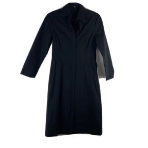 Boss Hugo Boss Black Shirtdress Dress Collar Business Casual Size 6